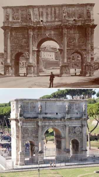 Временные порталы: как изменился мир в фотографиях «тогда и сейчас» (32 фото)