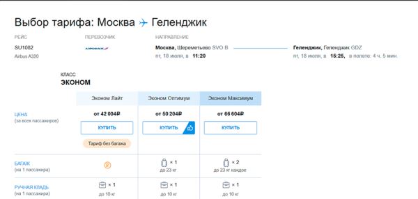 Билеты на первый рейс в Геленджик за ночь взлетели в цене
